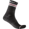 Castelli Go 15 Socken Damen S/M (35-38) Dark Gray/white-red